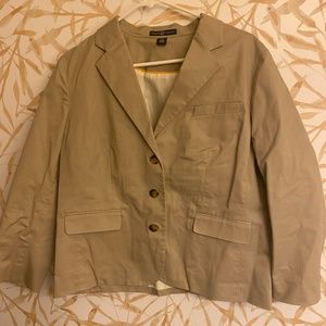 Women khaki Size 14 blazer Gap